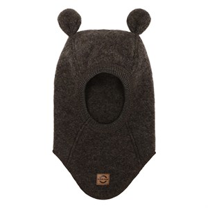 Mikk-Line - Wool Fullface W Ears, Dark Brown Melange